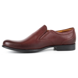 Kampol Men's formal slip-on shoes 343/17 burgundy red 1