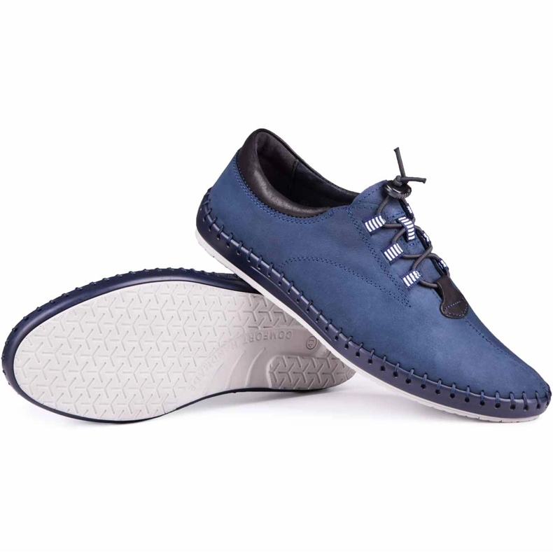 Kampol Men's casual shoes 337/53 navy blue 1