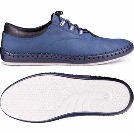 Kampol Men's casual shoes 337/53 navy blue 2