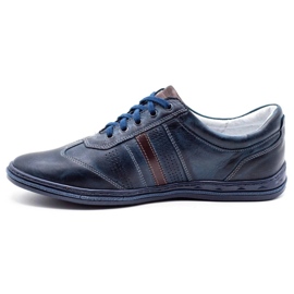 Joker Men's leather shoes 521 navy blue 1