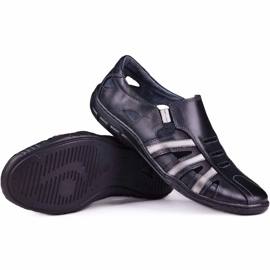 Kampol Men's openwork shoes for the summer 16/10 black 1
