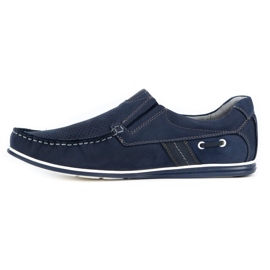Kampol Men's openwork loafers for summer 53/53 / P navy blue 1 Kampol Men's openwork loafers for summer 53/53 / P navy blue 1