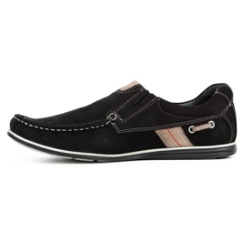 Kampol Men's openwork loafers for summer 53/3 / P black 1