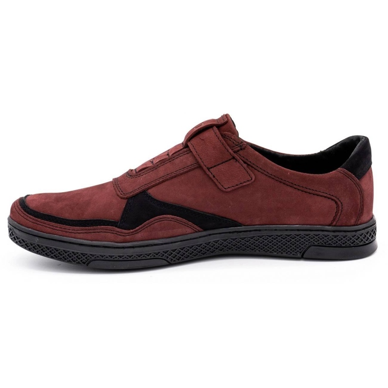 Polbut Men's casual leather shoes 2102 claret red 1