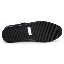 Polbut Men's casual leather shoes 2102/2 navy blue 1