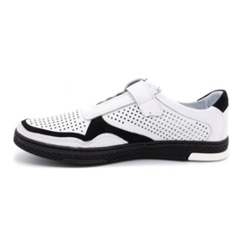 Polbut Men's casual leather shoes 2102L white 1