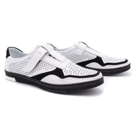 Polbut Men's casual leather shoes 2102L white 2