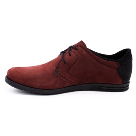 Polbut Men's leather shoes 2103 burgundy red 1