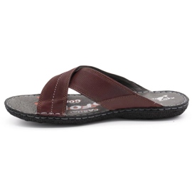Kampol Men's leather slippers 200/34 / P burgundy red 1 Kampol Men's leather slippers 200/34 / P burgundy red 1
