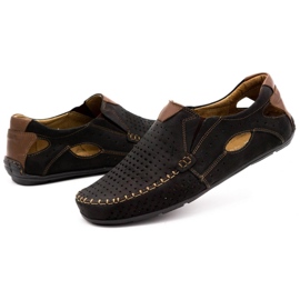 Mario Pala Black men's moccasin 901 summer shoes 3
