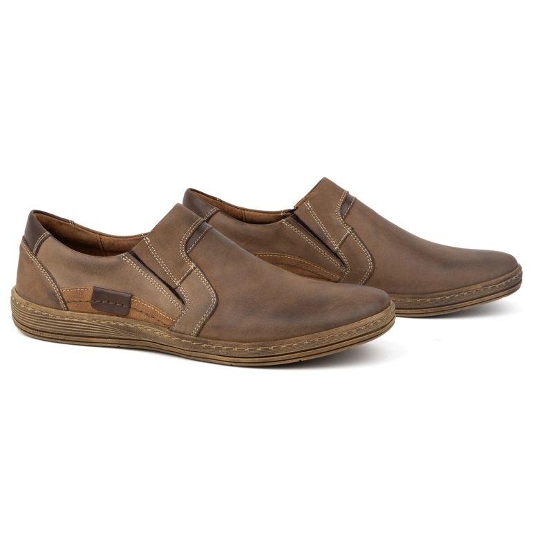 Olivier Men's leather loafers 520 brown 2