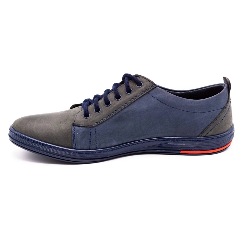 Olivier Men's leather shoes 695MP navy blue 1