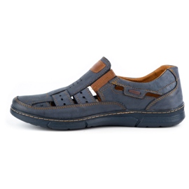 KENT Men's openwork 601 shoes for summer navy blue 1 KENT Men's openwork 601 shoes for summer navy blue 1
