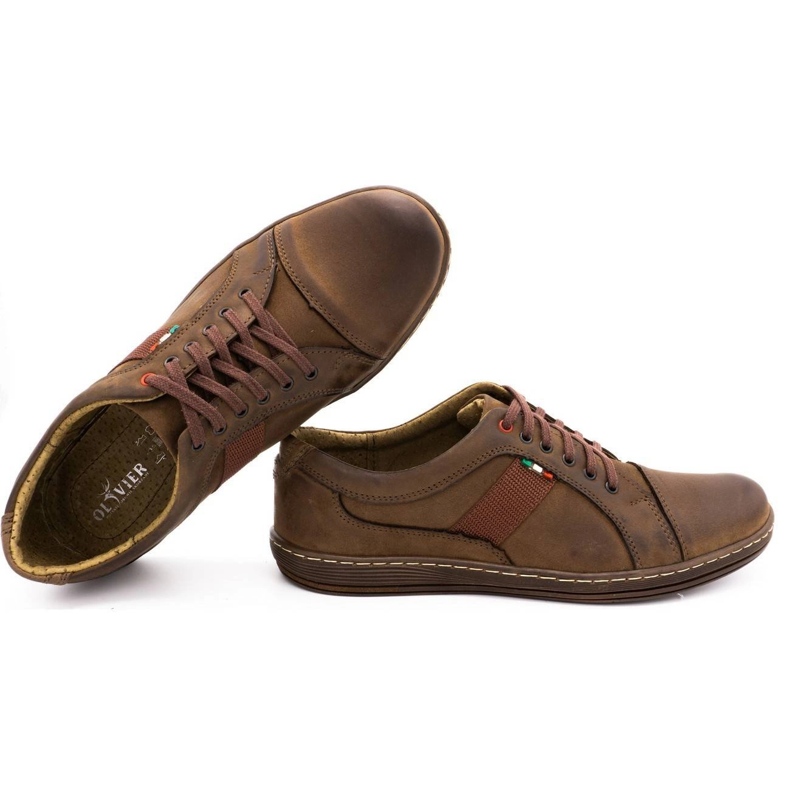 Olivier Men's leather casual shoes 238GT brown 2 Olivier Men's leather casual shoes 238GT brown 2