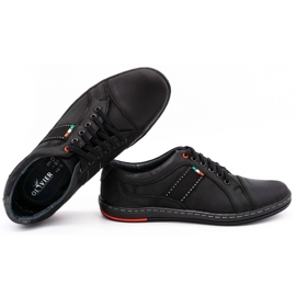 Olivier Men's leather casual shoes 238GT black 2