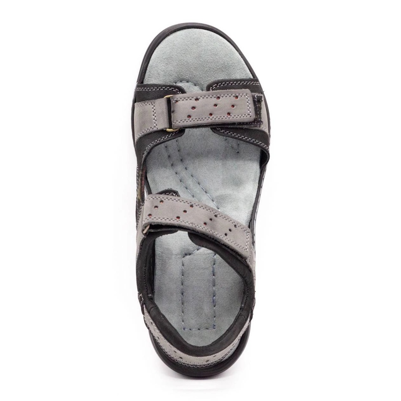 Olivier Men's leather sandals 295K gray grey 2