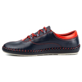 Olivier Casual men's shoes 312K navy blue grain 1