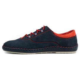 Olivier Men's casual shoes 312K navy blue nubuck 1