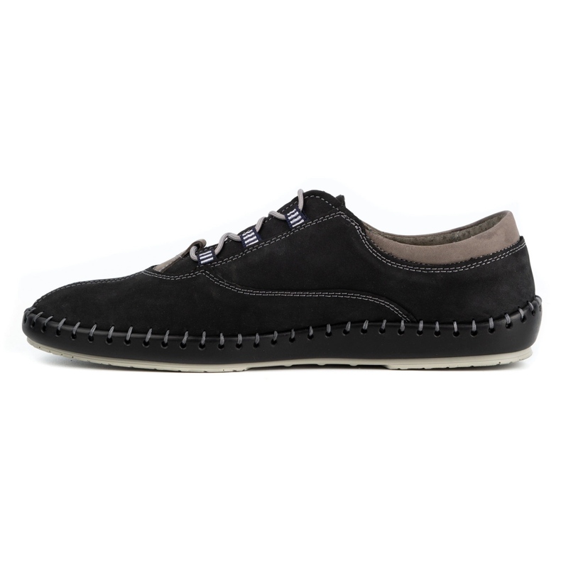 Olivier Casual men's shoes 312K black nubuck 1