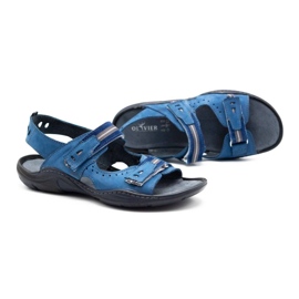 Olivier 448 blue men's sandals 1 Olivier 448 blue men's sandals 1