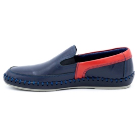 Olivier Men's leather loafers 412K navy blue 1 Olivier Men's leather loafers 412K navy blue 1