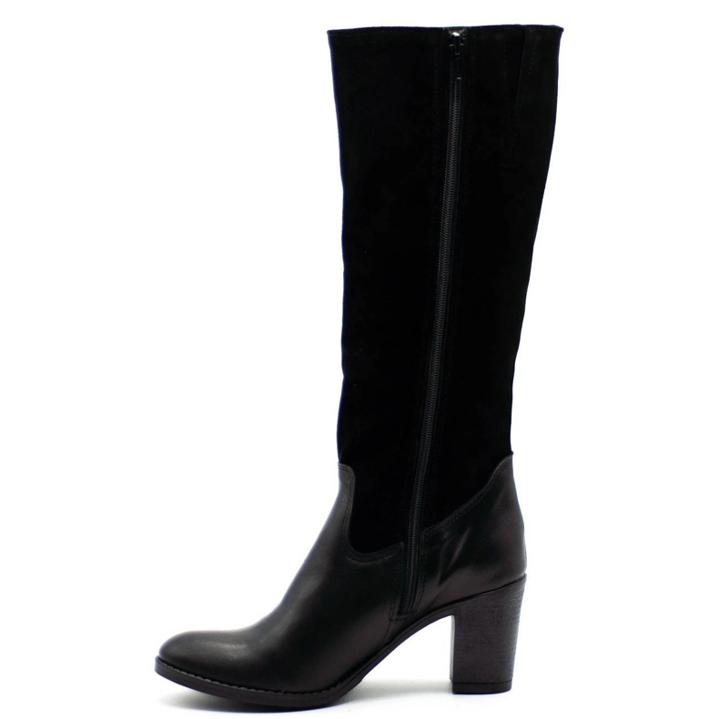 Olivier Women's black boots with insulation on the post 1