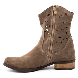 Olivier Comfortable Jess brown openwork boots 1 Olivier Comfortable Jess brown openwork boots 1