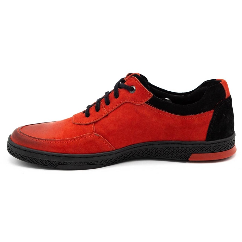 KOMODO Men's leather casual shoes 918K red 1