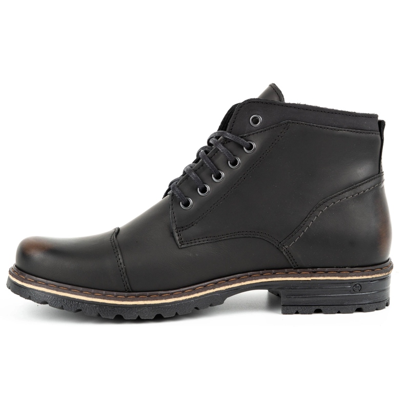 Polbut Men's winter shoes C15F kabir brown black 2