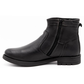 Olivier Men's winter leather ankle boots 302MP black 1 Olivier Men's winter leather ankle boots 302MP black 1