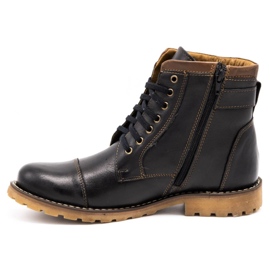 Olivier Men's snow boots 910MP black with brown 1