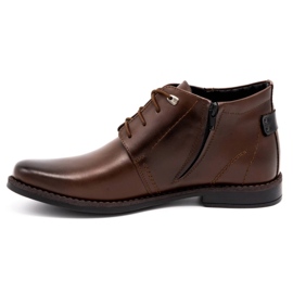 Olivier Men's winter leather boots 336LU brown 1 Olivier Men's winter leather boots 336LU brown 1