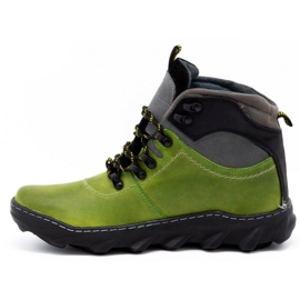 Olivier Men's winter leather boots 150GT green 1