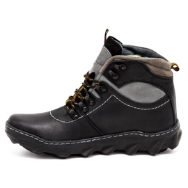 Olivier Men's winter leather boots 150GT black 1