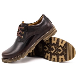 Kampol Men's leather boots, 32 / K Kabir brown black 3