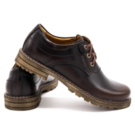 Kampol Men's leather boots, 32 / K Kabir brown black 4