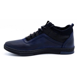 Polbut Men's winter shoes K27F dark navy blue 1