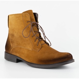 Olivier Men's winter leather boots 7006KB brown 1