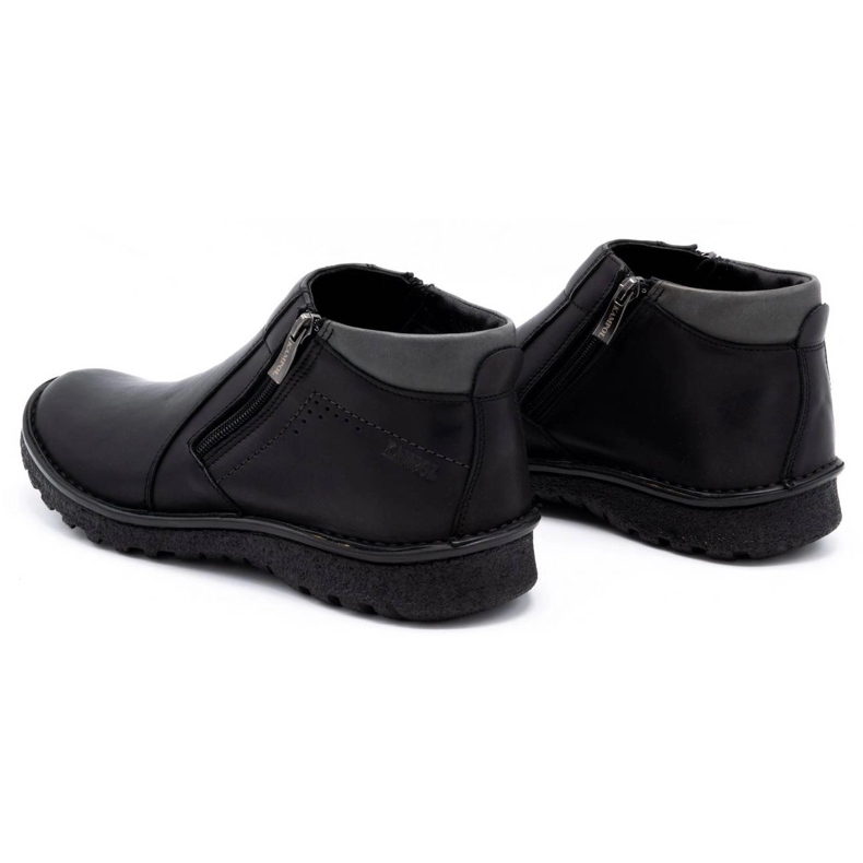 Kampol Men's shoes leather ankle boots 130KA black 1 Kampol Men's shoes leather ankle boots 130KA black 1