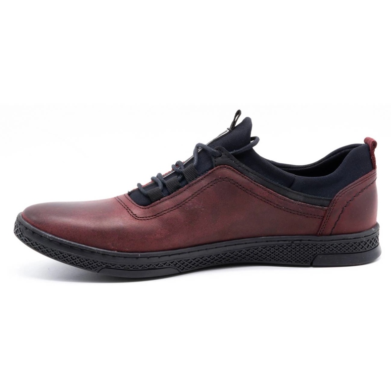 Polbut Men's leather casual shoes K24 burgundy grain red 1 Polbut Men's leather casual shoes K24 burgundy grain red 1