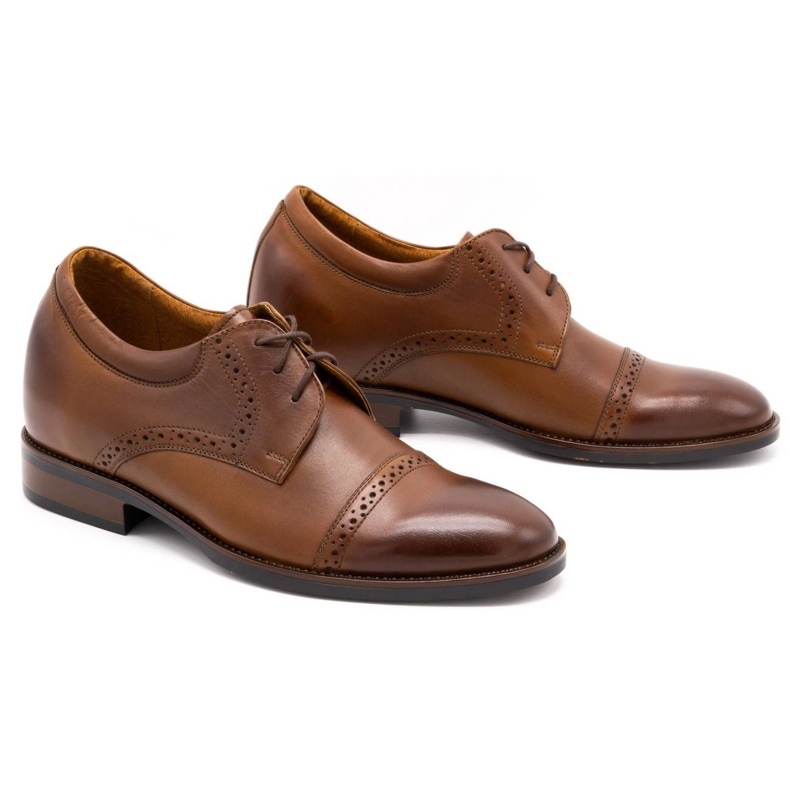 Olivier Men's leather shoes that increase the formal P45KB brown 1