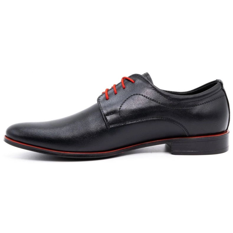 Olivier Men's formal leather shoes 277 black with red 1