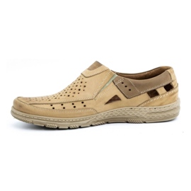 Olivier 893MP beige leather moccasin men's shoes 1