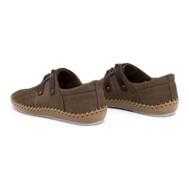 Olivier Men's leather summer shoes 882LMA brown 5