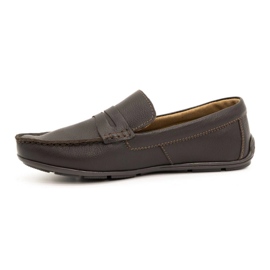 Olivier Brown men's leather loafers 894MA 1