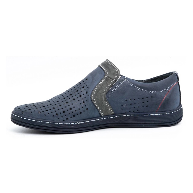 Olivier Men's leather moccasins shoes for summer 713MP navy blue 1 Olivier Men's leather moccasins shoes for summer 713MP navy blue 1