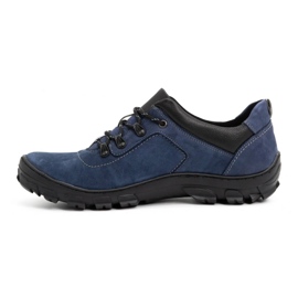 Men's blue trekking shoes 7109 - Olivier shoes 1