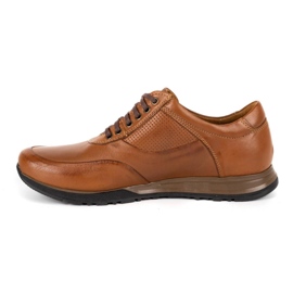Olivier Men's leather casual shoes 902KNT brown 1