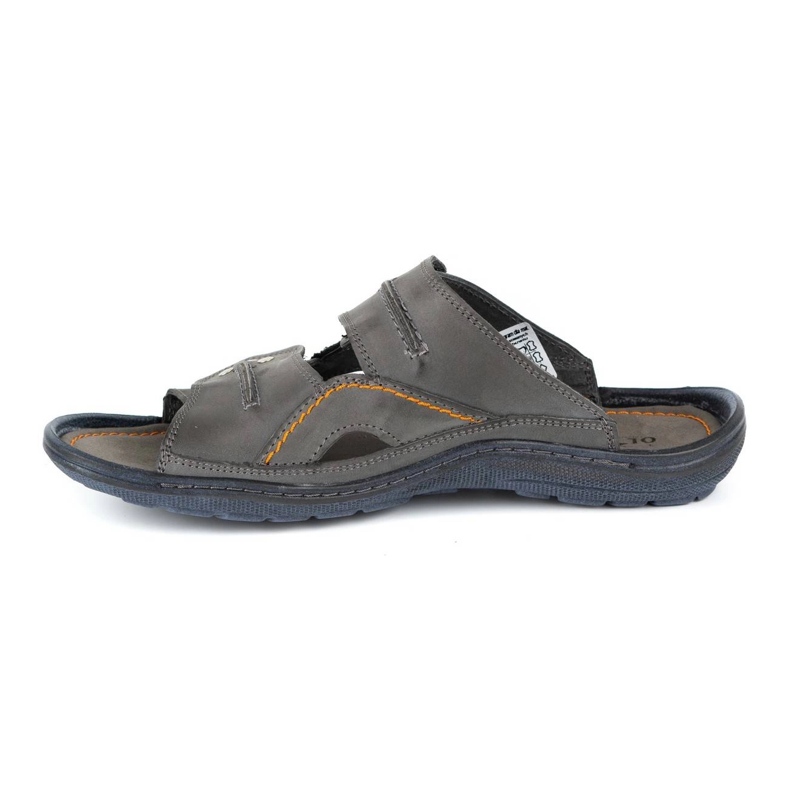 Olivier Men's leather slippers 335GT gray grey 1 Olivier Men's leather slippers 335GT gray grey 1