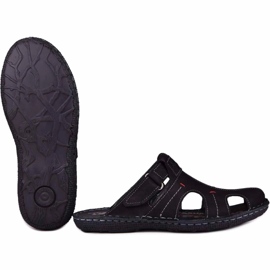 Kampol Men's leather slippers 217 / 22KAM black 2